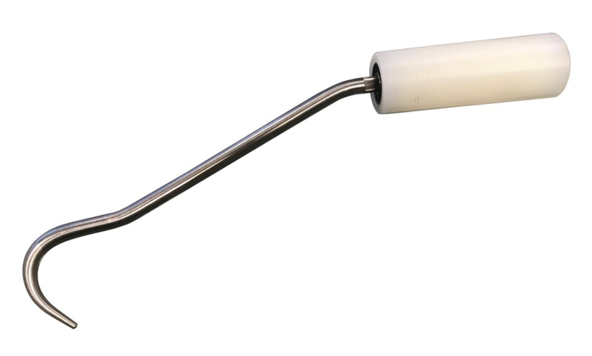 Tie-down hook on ball bearings, 30 cm long