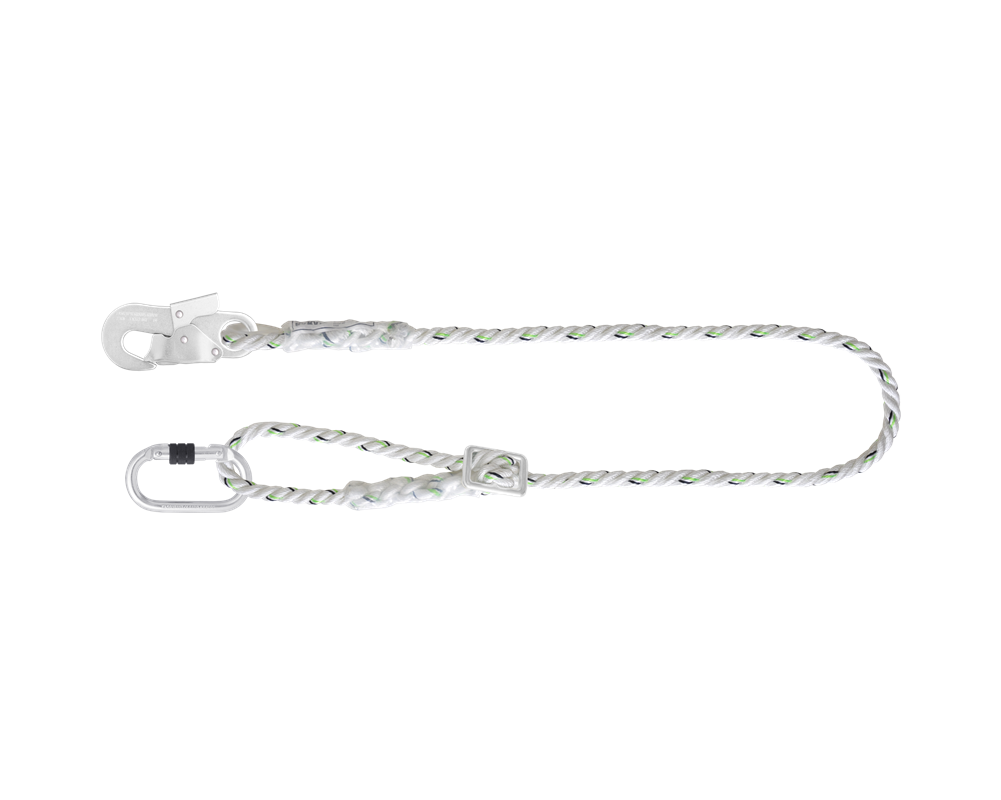 Kratos adjustable positioning rope with carabiners 2m
