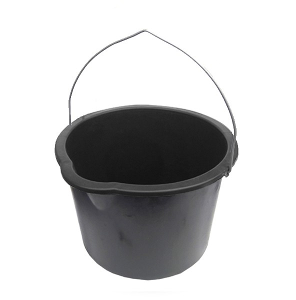 Black plastic mixing bucket 20l ø345 mm, height 275 mm