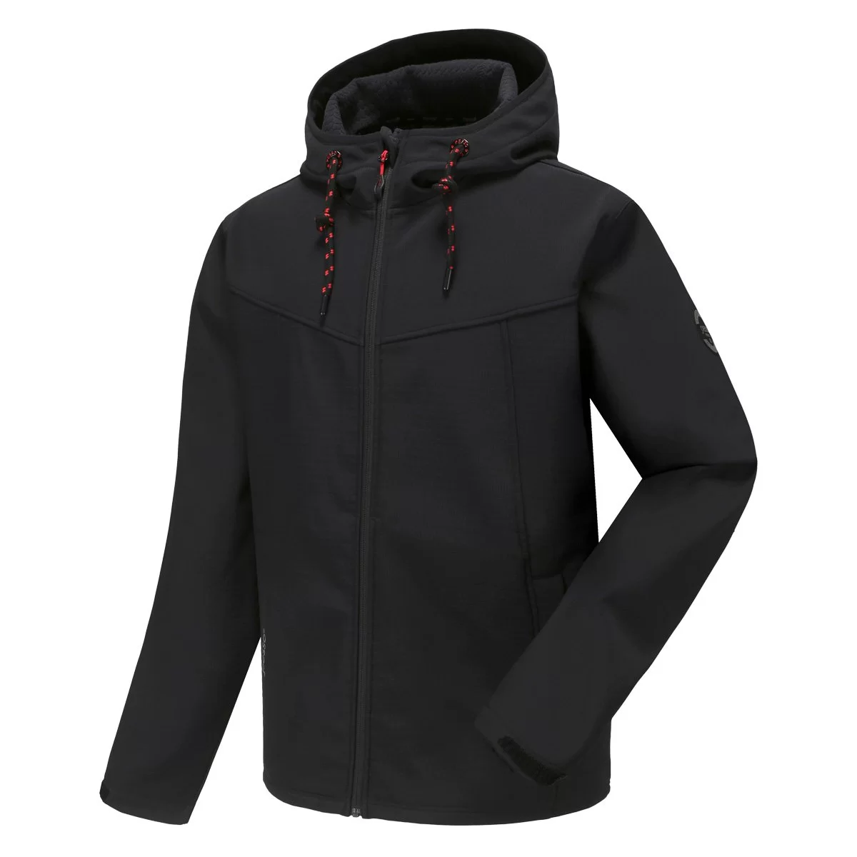 Pesso Leo waterproof softshell jacket with hood, black