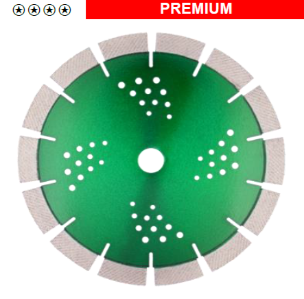 LEO Premium**** roh. diamond cutting disc Ø230x22.2 3D segment 17 mm concrete, granite clinker