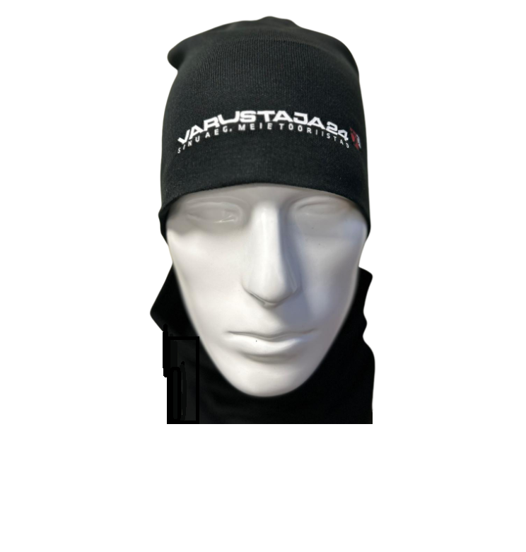 Knitted winter hat / pibo, black