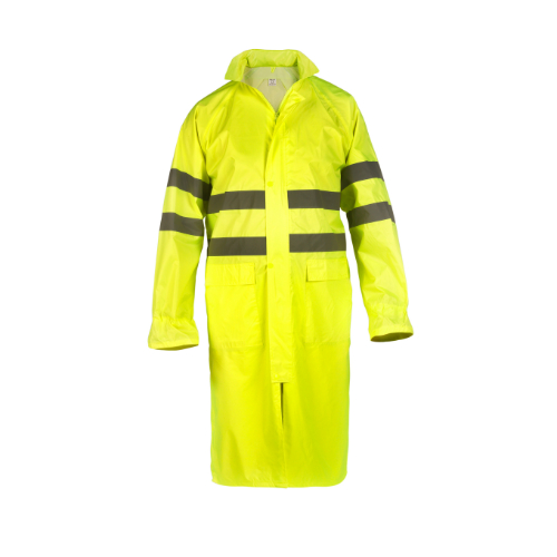 Raincoat nylon/PVC, HIVIS, yellow