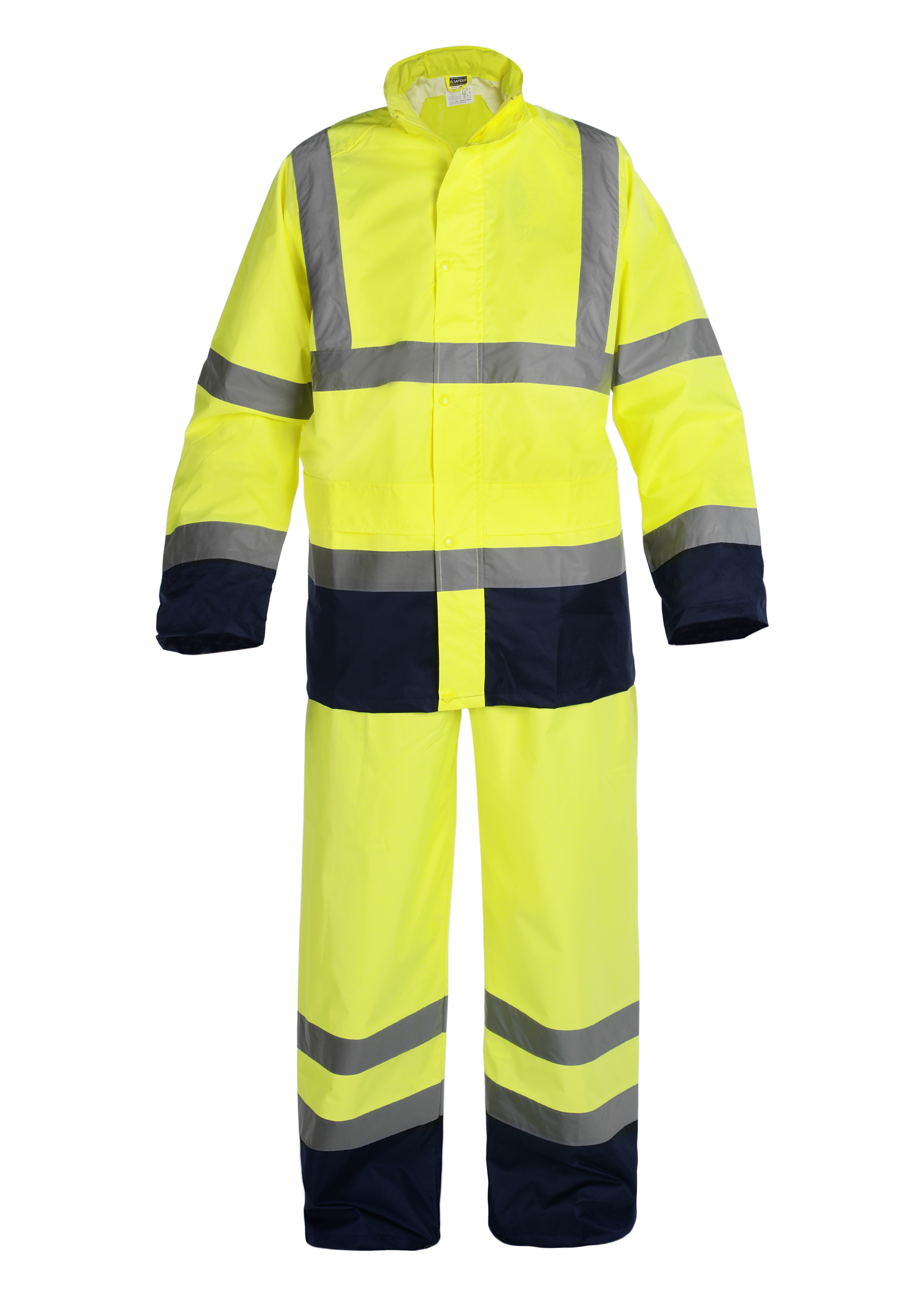 Satexo Oxford HIVIS rain suit 100% polyester