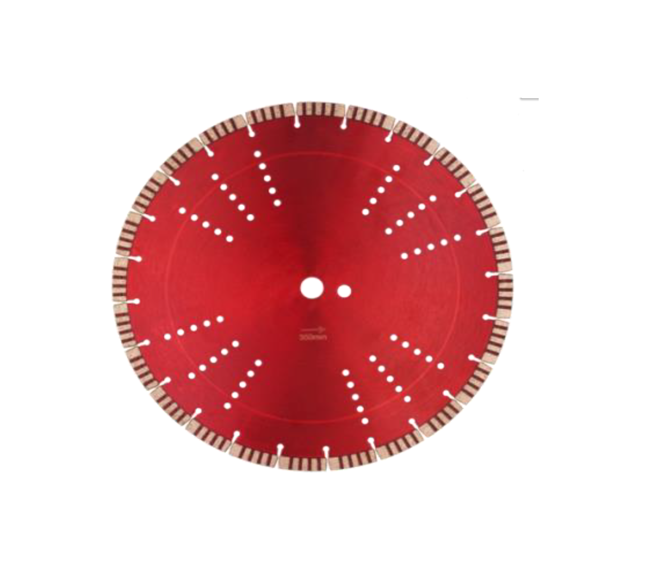 LEO diamond cutting disc, B25 for concrete 350x25.4, 24 turbo segments 3.0x12 mm