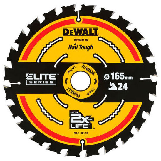 DeWalt Elite nail-proof saw blade 165x20 mm 1.65 Z24 teeth